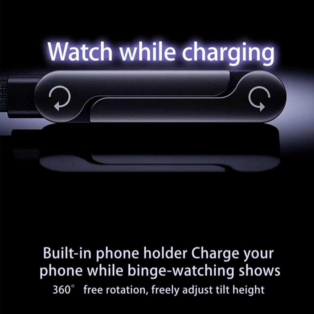 240W USB-C Fast Charging Cable with Foldable Phone Stand