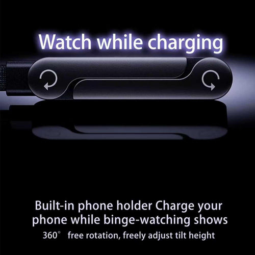 240W USB-C Fast Charging Cable with Foldable Phone Stand
