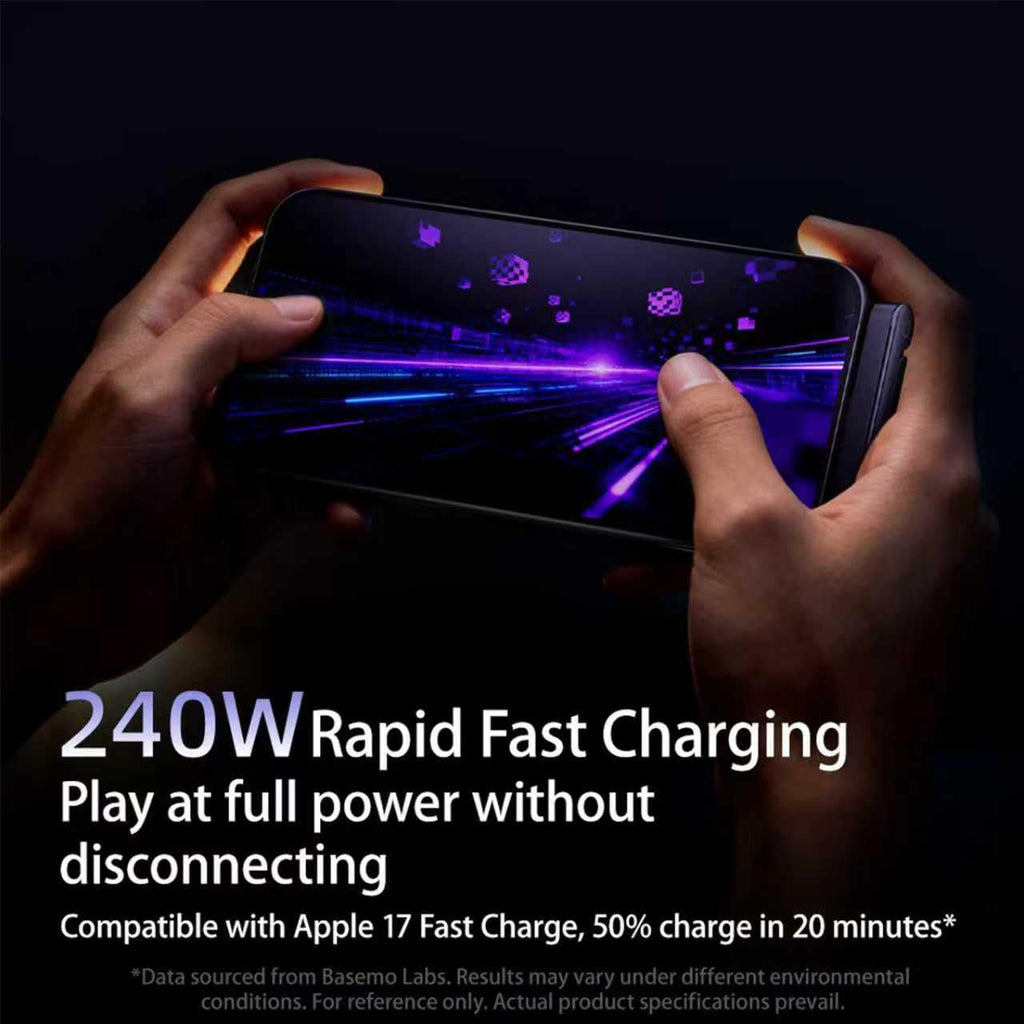 240W USB-C Fast Charging Cable with Foldable Phone Stand