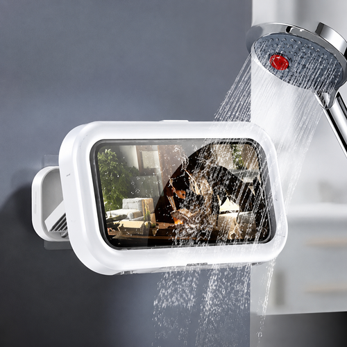 360° Waterproof Shower Phone Holder – Touch Screen Wall Mount for Bathroom & Kitchen