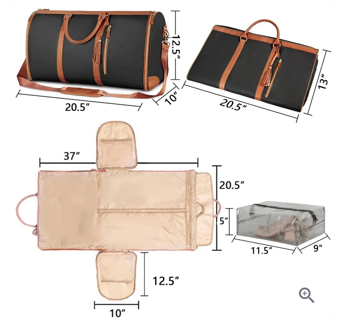 Foldable Leather Bag