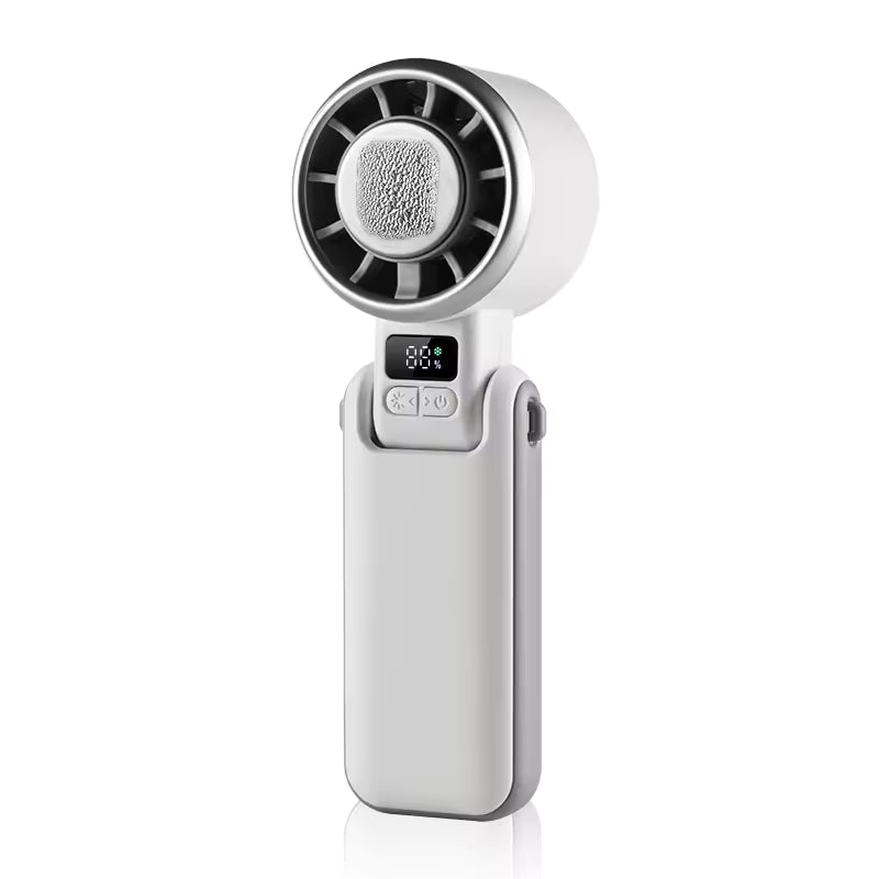 Portable Mini Turbo Fan – USB Rechargeable & Foldable Handheld Cooling Fan