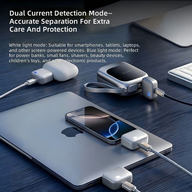 Smart Auto Stop Charging Adapter with USB-C Cable