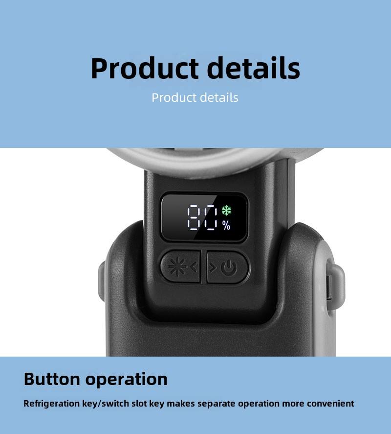 Portable Mini Turbo Fan – USB Rechargeable & Foldable Handheld Cooling Fan