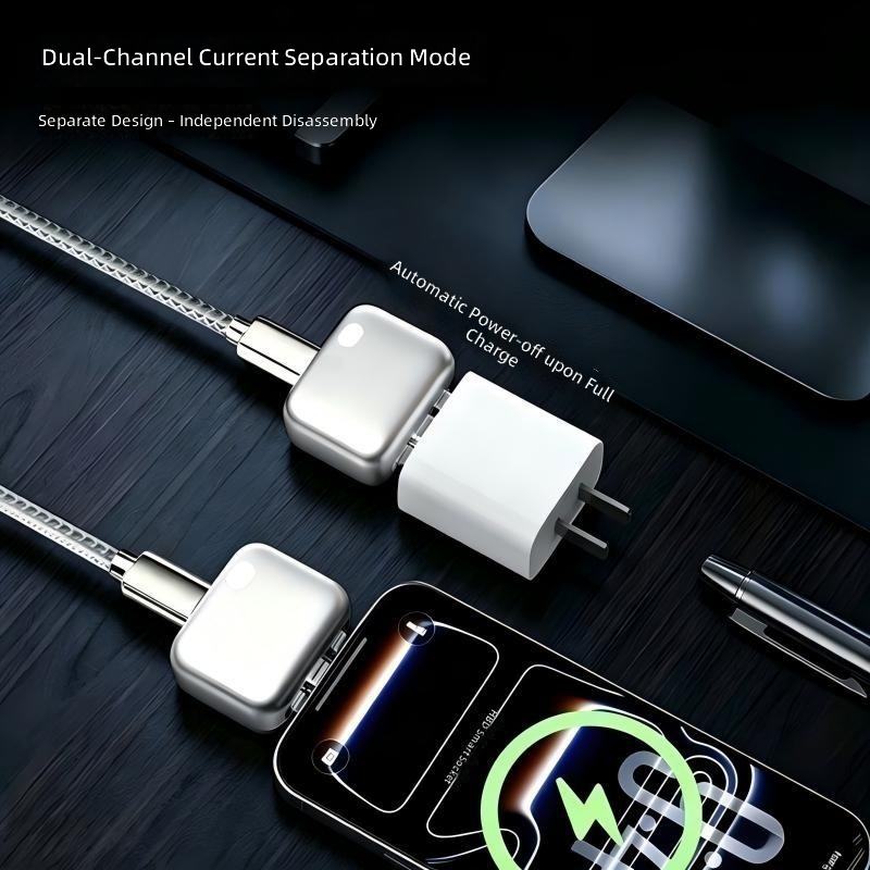 Smart Auto Stop Charging Adapter with USB-C Cable