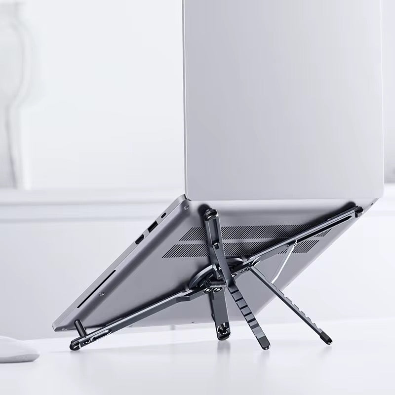 Adjustable laptop and phone holder