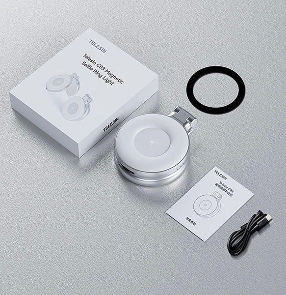 Telesin C03 Magnetic Selfie Ring Light (White)