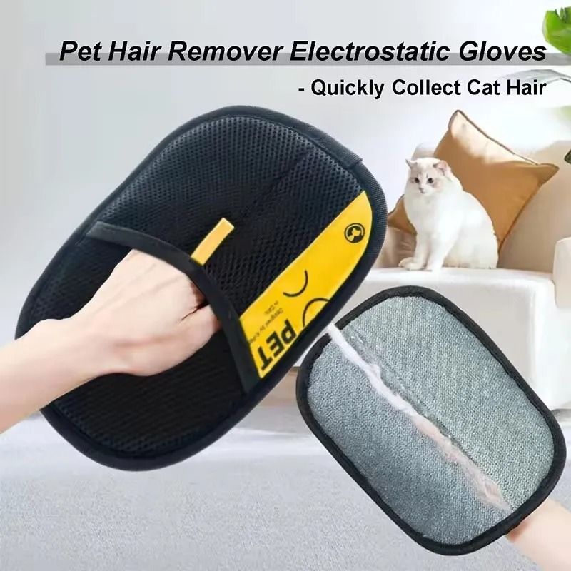 Pet Hair Removal Glove for Dogs &amp; Cats