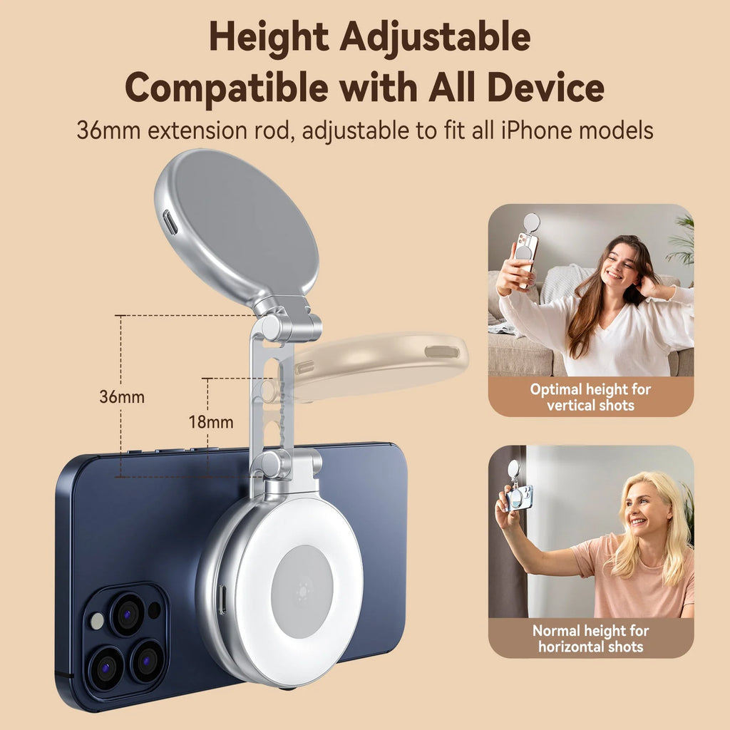 Telesin C03 Magnetic Selfie Ring Light (White)